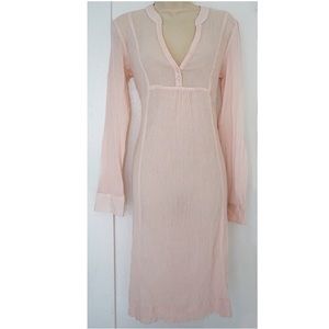 Pink long dress with side slit NEW